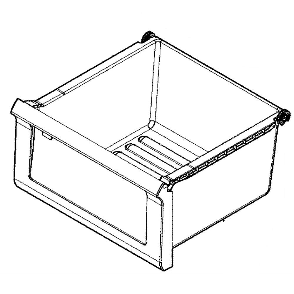 Frigidaire Part #5304510279, Refrigerator Crisper Drawer | 15.95 x 14.95 x 8.25