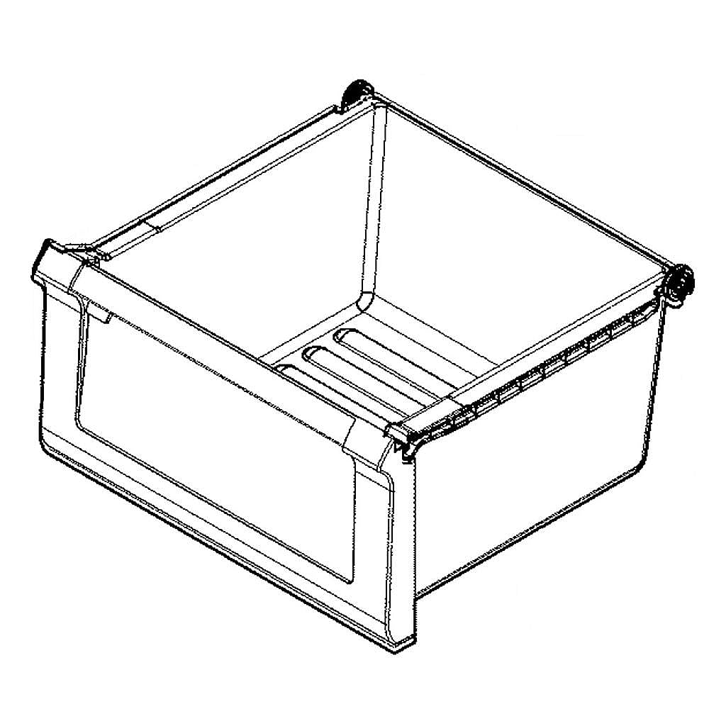 Frigidaire Part #5304512617, Refrigerator Crisper Drawer Assembly | 23.50 x 21.25 x 10.00