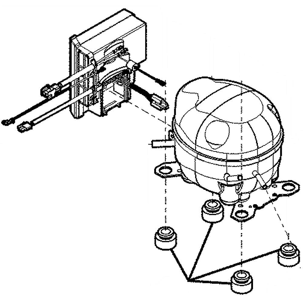 Refrigerator Compressor and Inverter Assembly