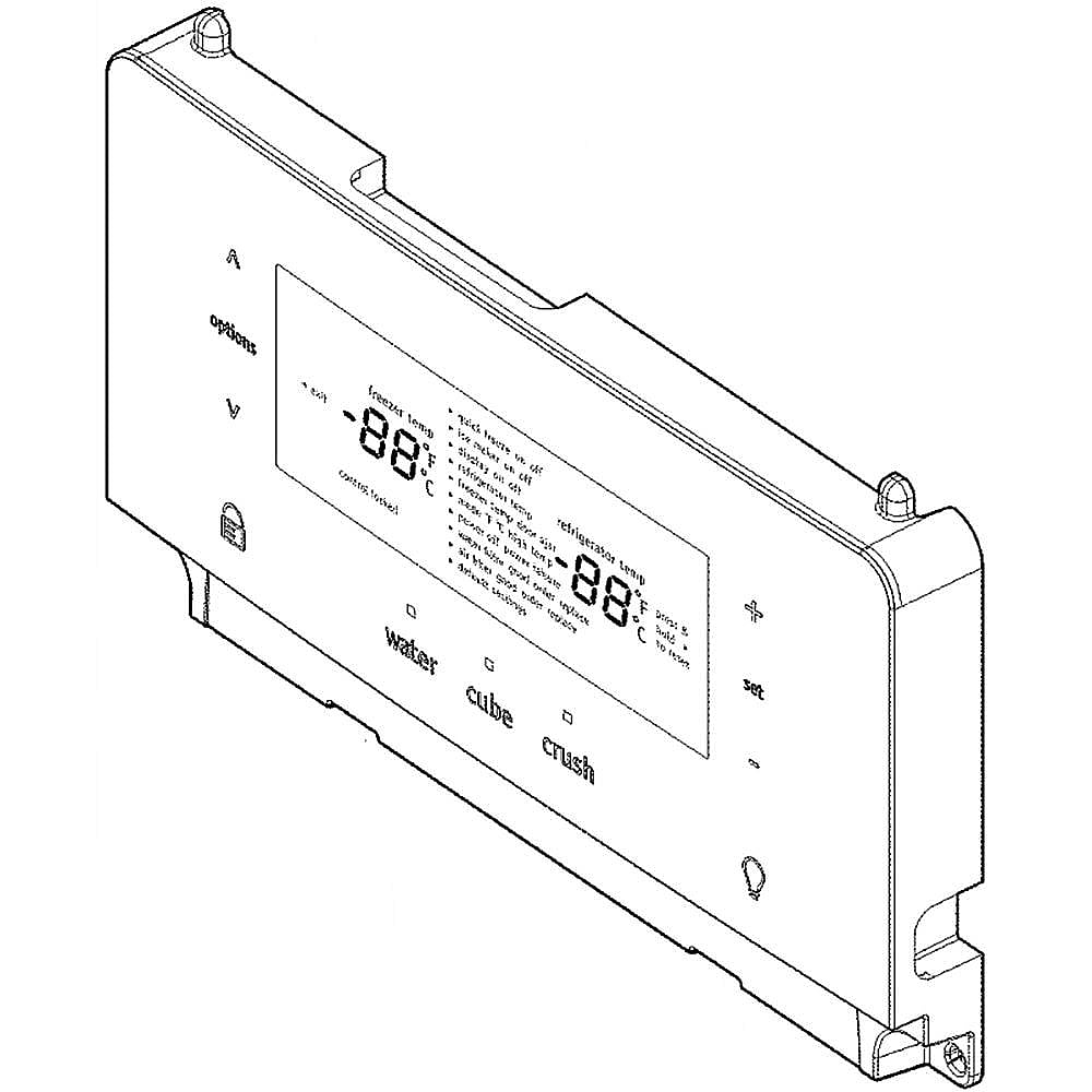 Part #5304513303, Ikea Refrigerator Dispenser User Interface Control Assembly (Stainless) / 11.90 x 7.75 x 4.50