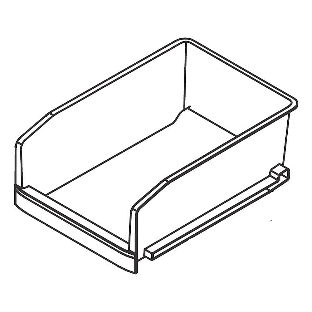 Part #5304513793, Kenmore Refrigerator Freezer Drawer / 16.20 x 13.65 x 5.90