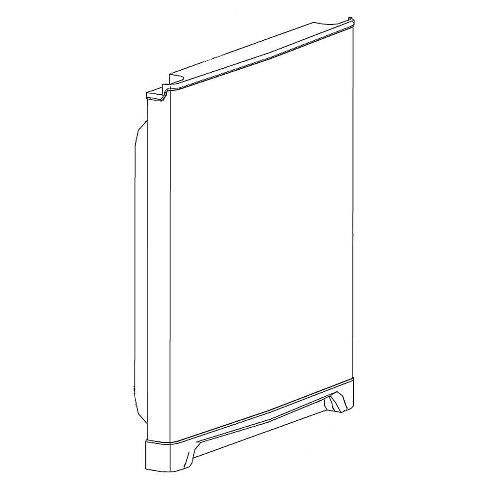 Part #5304518531, Refrigerator Freezer Door Assembly (White) / 26.80 x 24.60 x 6.30