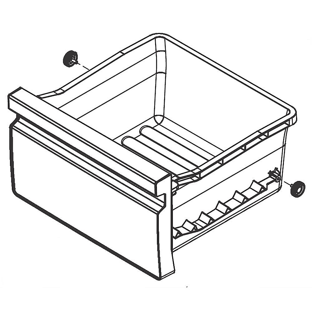 Refrigerator Crisper Drawer Assembly, Left