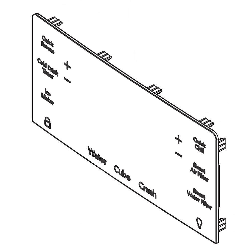 Part #5304519196, Frigidaire Refrigerator Dispenser User Interface Control / 10.00 x 4.35 x 0.45