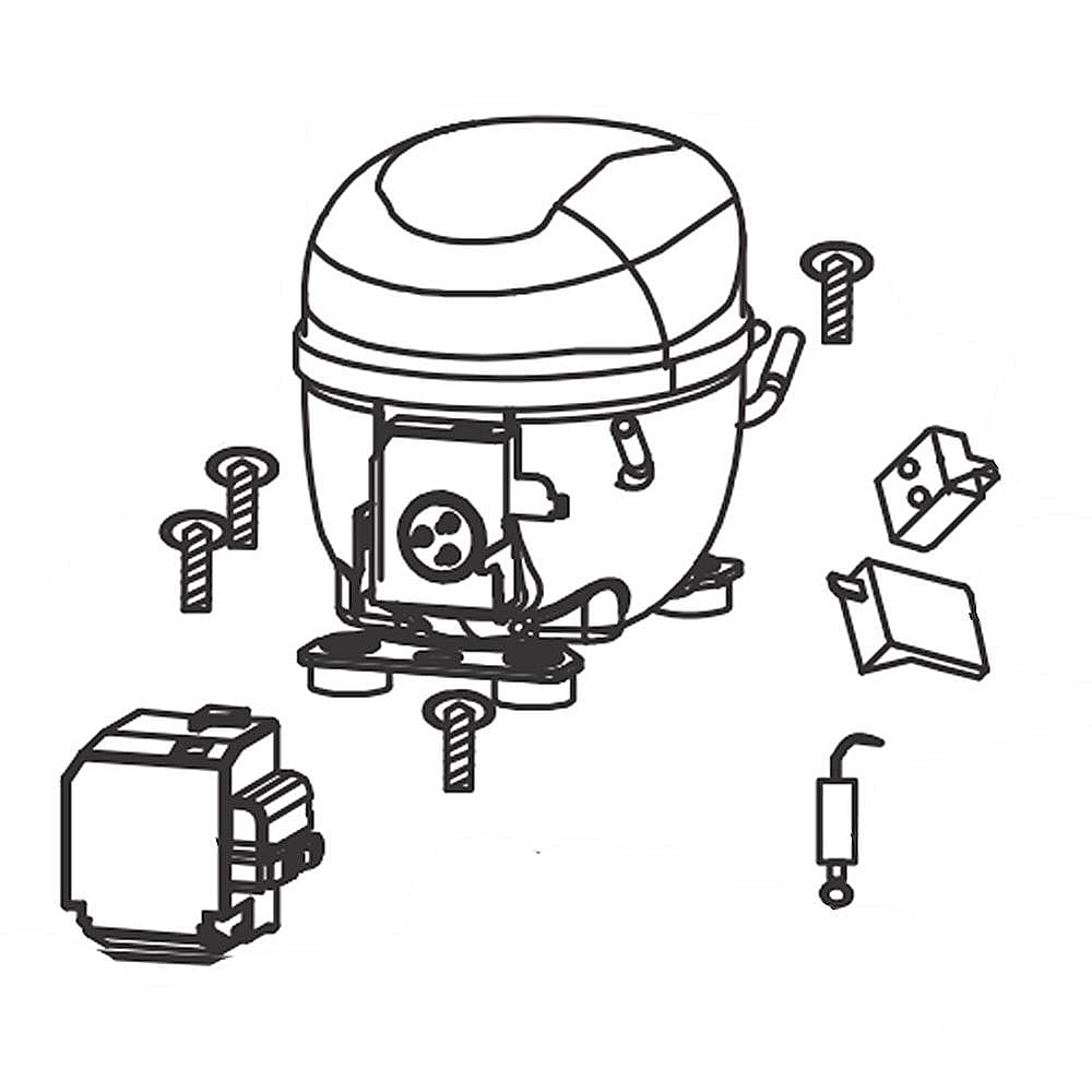 Kenmore Part #5304519889, Freezer Compressor | 13.20 x 11.70 x 11.30