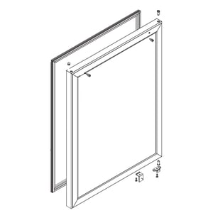 Frigidaire Door Assembly,complete ,w/glass ,stainless 5304520278