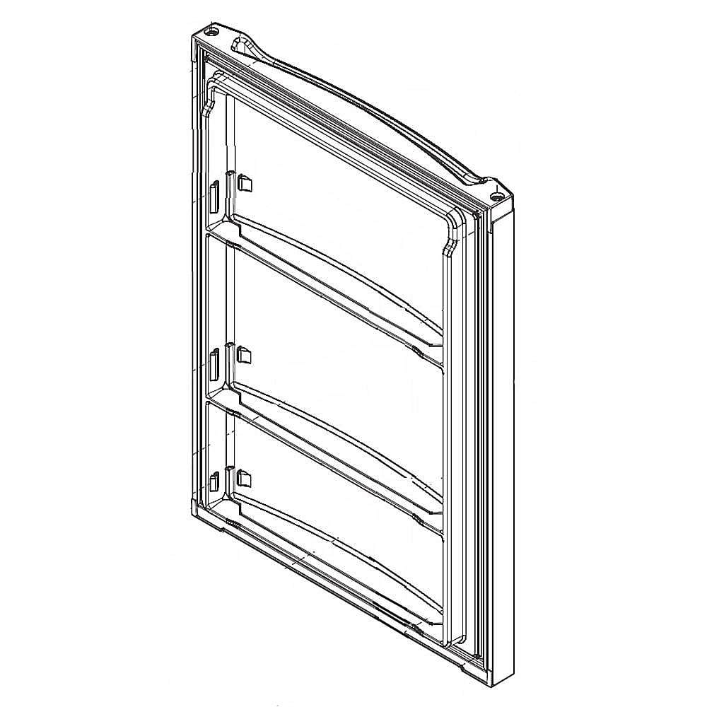 Part #5304520518, Refrigerator Door Assembly (Stainless) / 40.50 x 30.25 x 7.75
