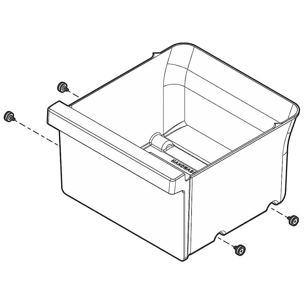 Frigidaire Part #5304522242, Refrigerator Crisper Drawer Assembly | 13.00 x 12.50 x 6.50