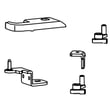 Refrigerator Door Reversal Kit (black) for Frigidaire FFET1022UB - Part 5304522605