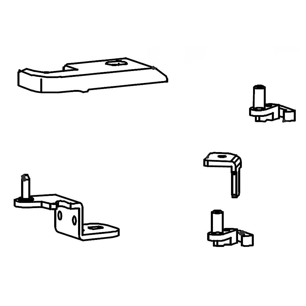 Part #5304522607, Refrigerator Door Reversal Kit (White) / 8.65 x 7.35 x 1.45