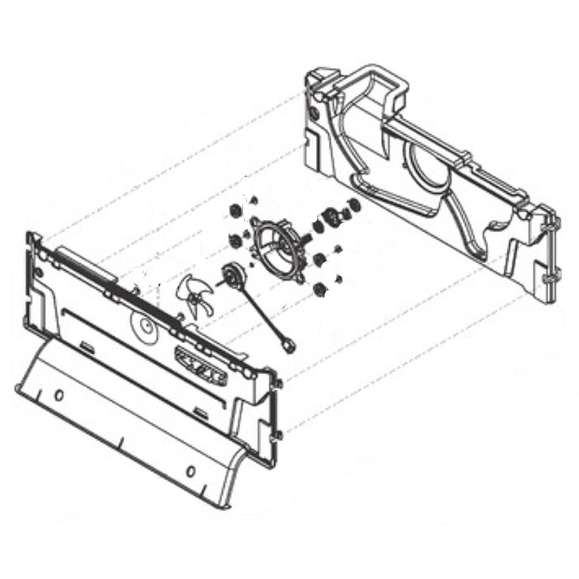 Part #5304523067, Refrigerator Freezer Evaporator Cover And Fan Assembly (Replaces 5304519165)