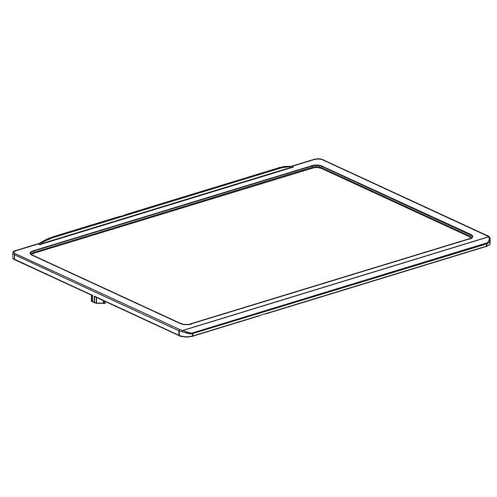 Part #5304523553, Shelf Assembly, glass , refrigerator / 25.00 x 17.50 x 1.00