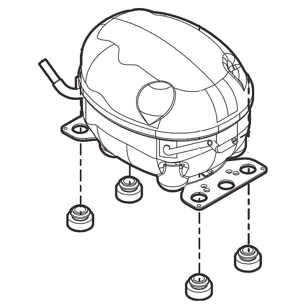 Part #5304532529, Freezer Compressor