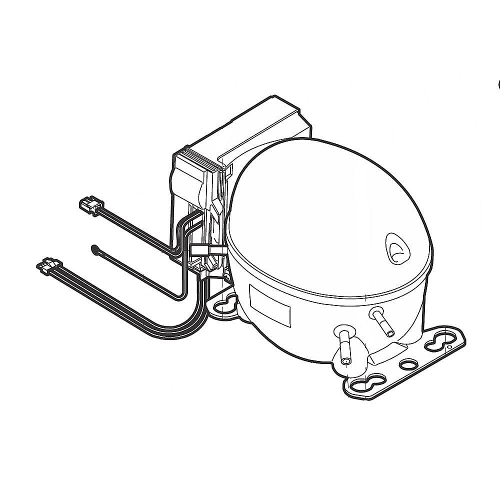 Part #5304524549, Refrigerator Compressor (Replaces 241706202) / 13.60 x 12.00 x 11.80
