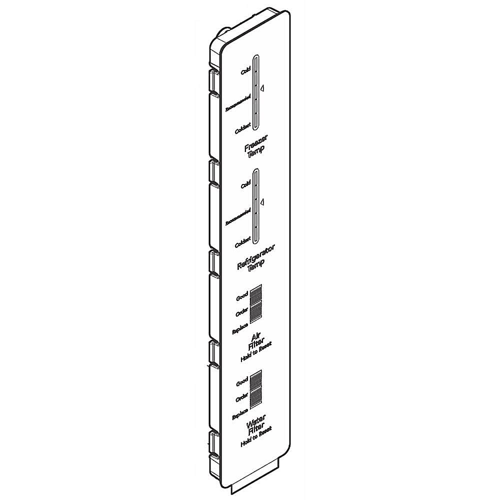 Frigidaire Part #5304526068, Refrigerator User Interface | 12.00 x 3.65 x 0.95