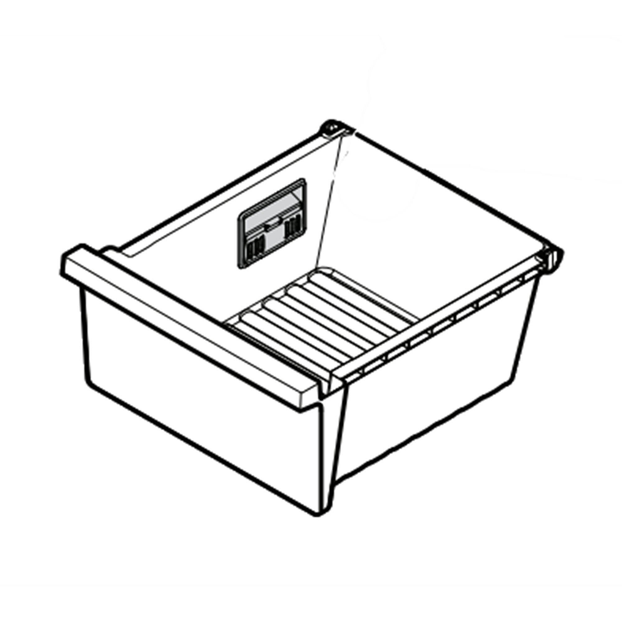 Part #5304526930, Refrigerator Crisper Drawer, Upper / 18.00 x 16.38 x 8.25
