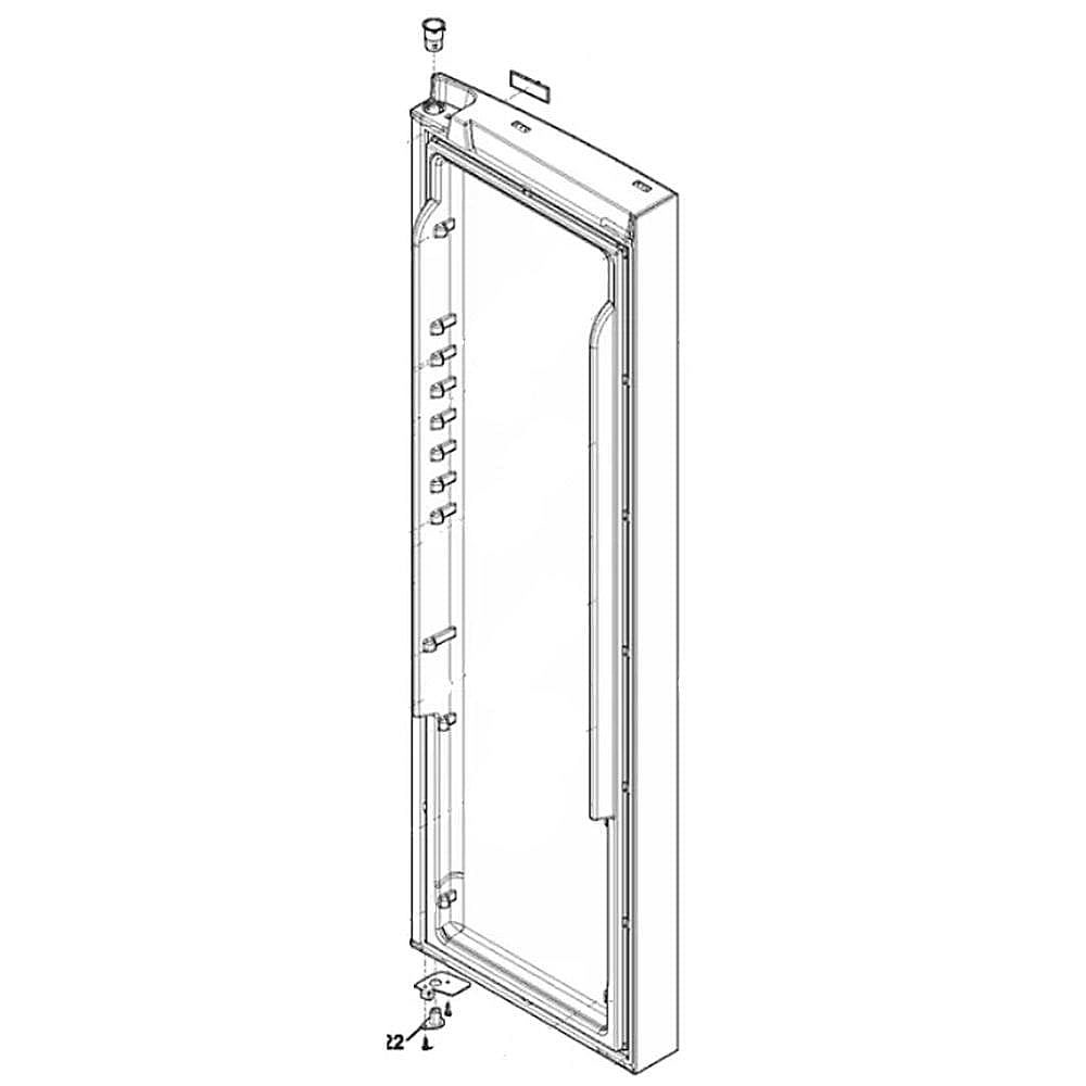 Frigidaire Part #5304526960, Refrigerator Door Assembly (Stainless)