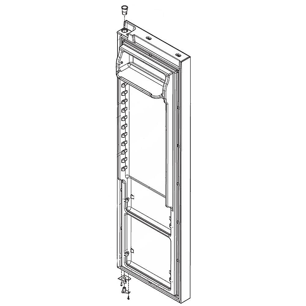 Part #5304526963, Refrigerator Door Assembly (Black Stainless)