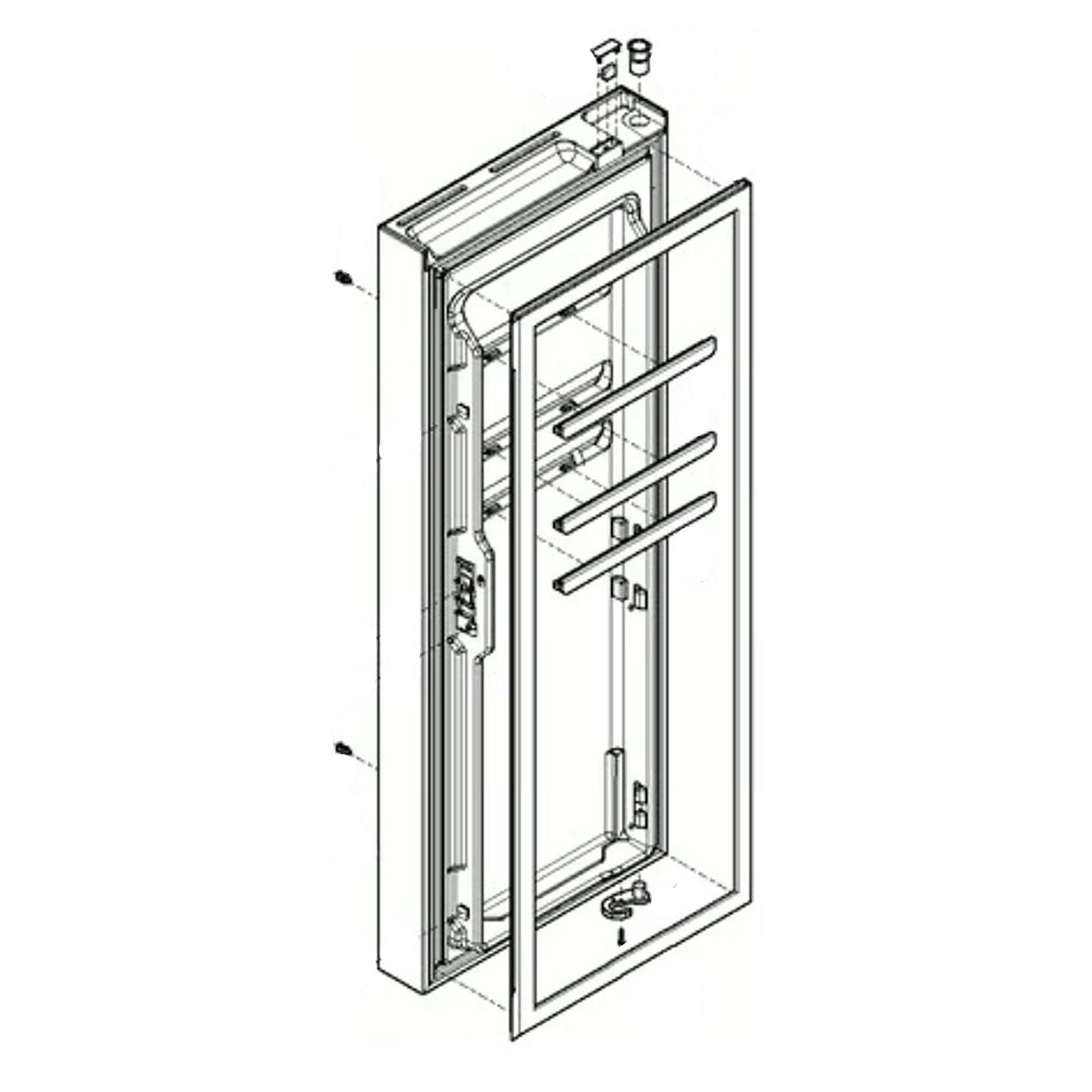 Part #5304529289, Frigidaire Refrigerator Door Assembly, Left