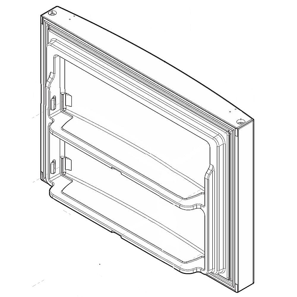 GE Part #5304532783, Refrigerator Freezer Door Assembly (Stainless)