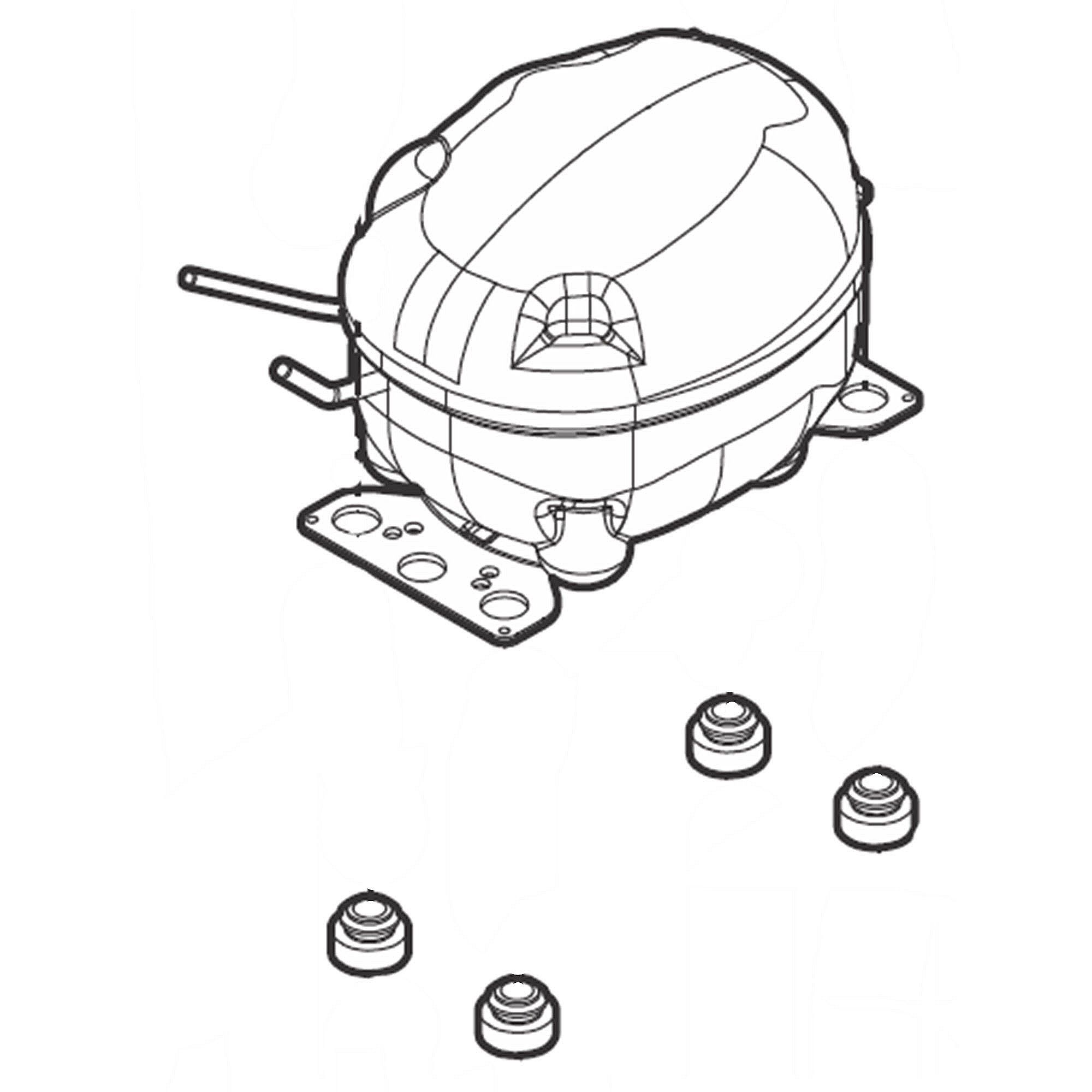 Photo of Part #5304532179, Compressor, assymbly , w/grommets from Repair Parts Direct