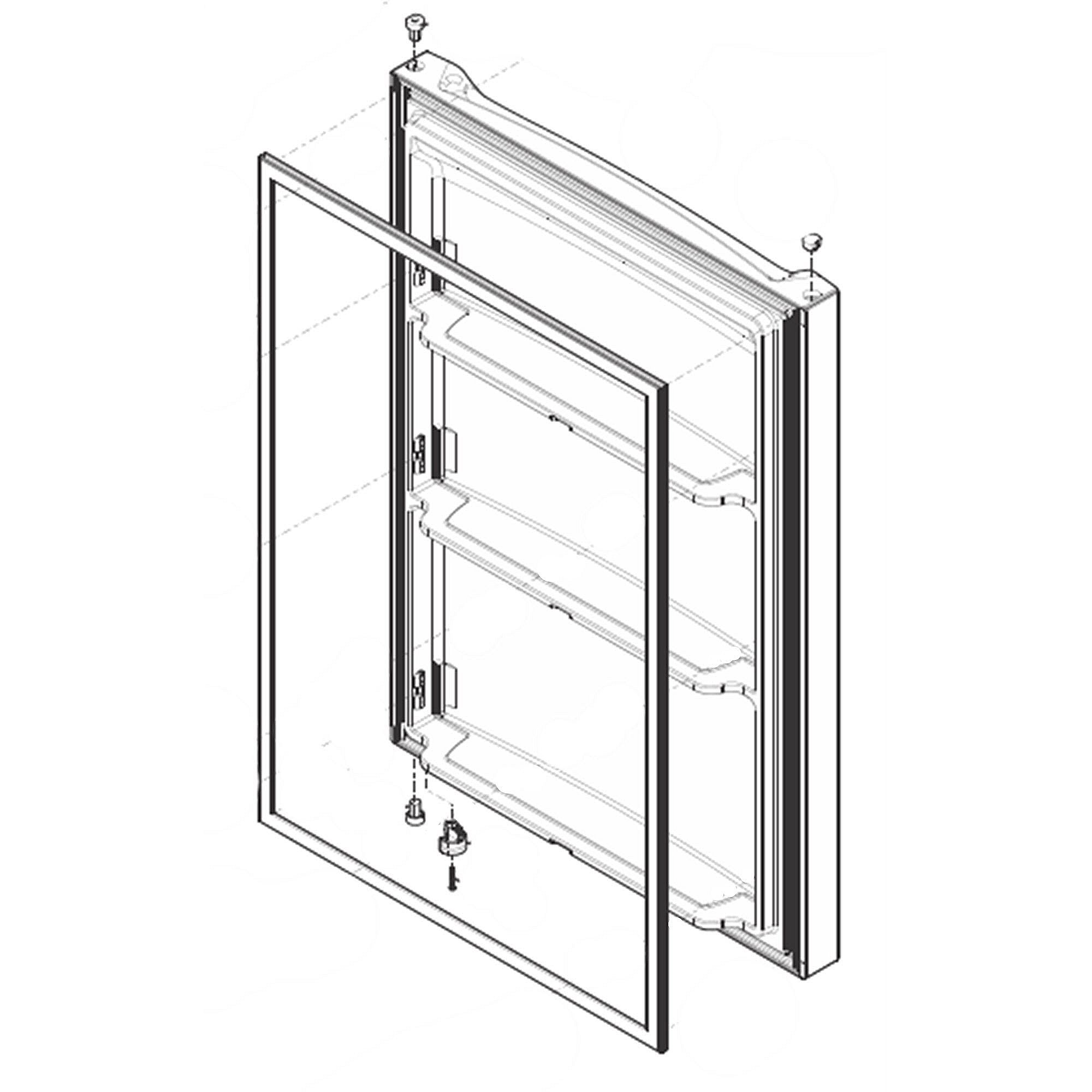 Part #5304532518, Refrigerator Door Assembly (White) (Replaces 5304519701, 5304530006)