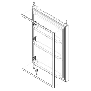 Refrigerator Door Assembly (black) (replaces 5303918869, 5304529515) 5304532786