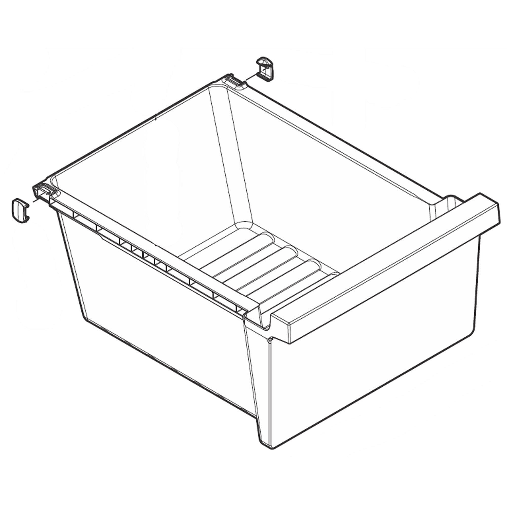 Part #5304536308, Refrigerator Crisper Drawer, Upper (Replaces 5304525942)