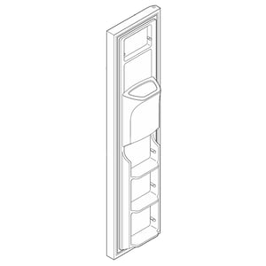Refrigerator Freezer Door Assembly (black) 807460018