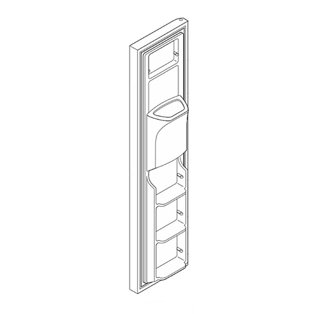 Part #807460035, Freezer Door, complete , stainless / 27.00 x 21.50 x 12.50