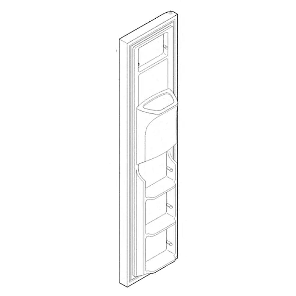 Part #807460037, Refrigerator Freezer Door Assembly (Black)