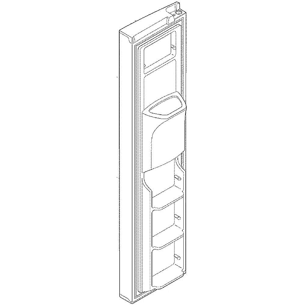 Part #807460049, Freezer Door, complete , stainless , 11