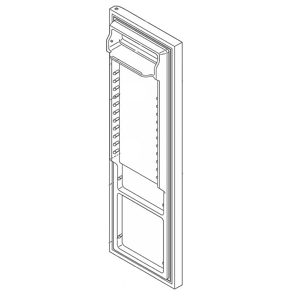 Frigidaire Part #807460115, Refrigerator Door Assembly (Black) | 78.00 x 25.25 x 12.00