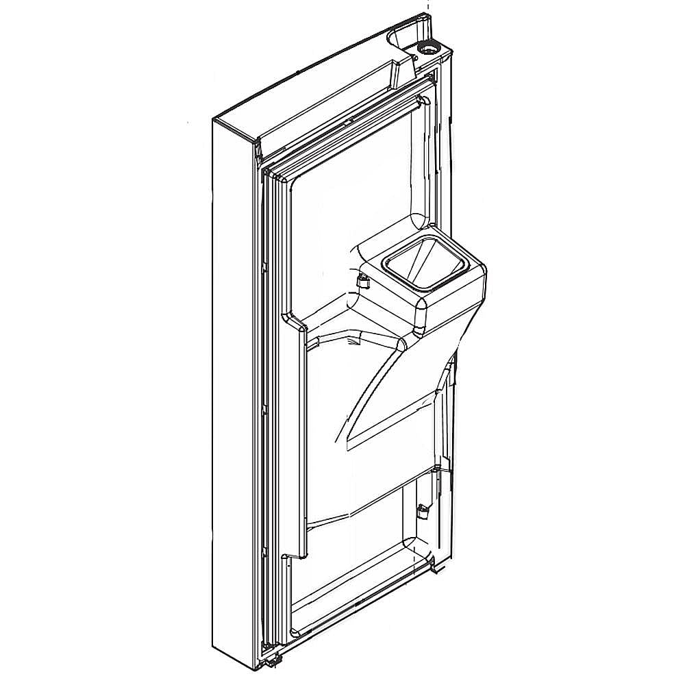 Frigidaire Part #807460148, Refrigerator Door Assembly, Left (Stainless) | 44.00 x 23.00 x 11.50