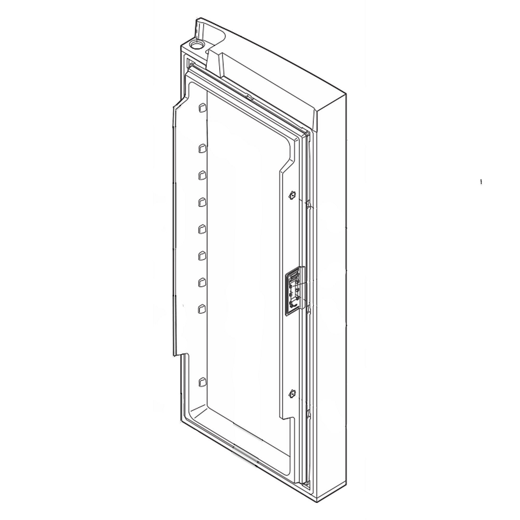 Part #807460149, Electrolux Refrigerator Door Assembly, Right (Stainless) / 45.00 x 24.00 x 12.00
