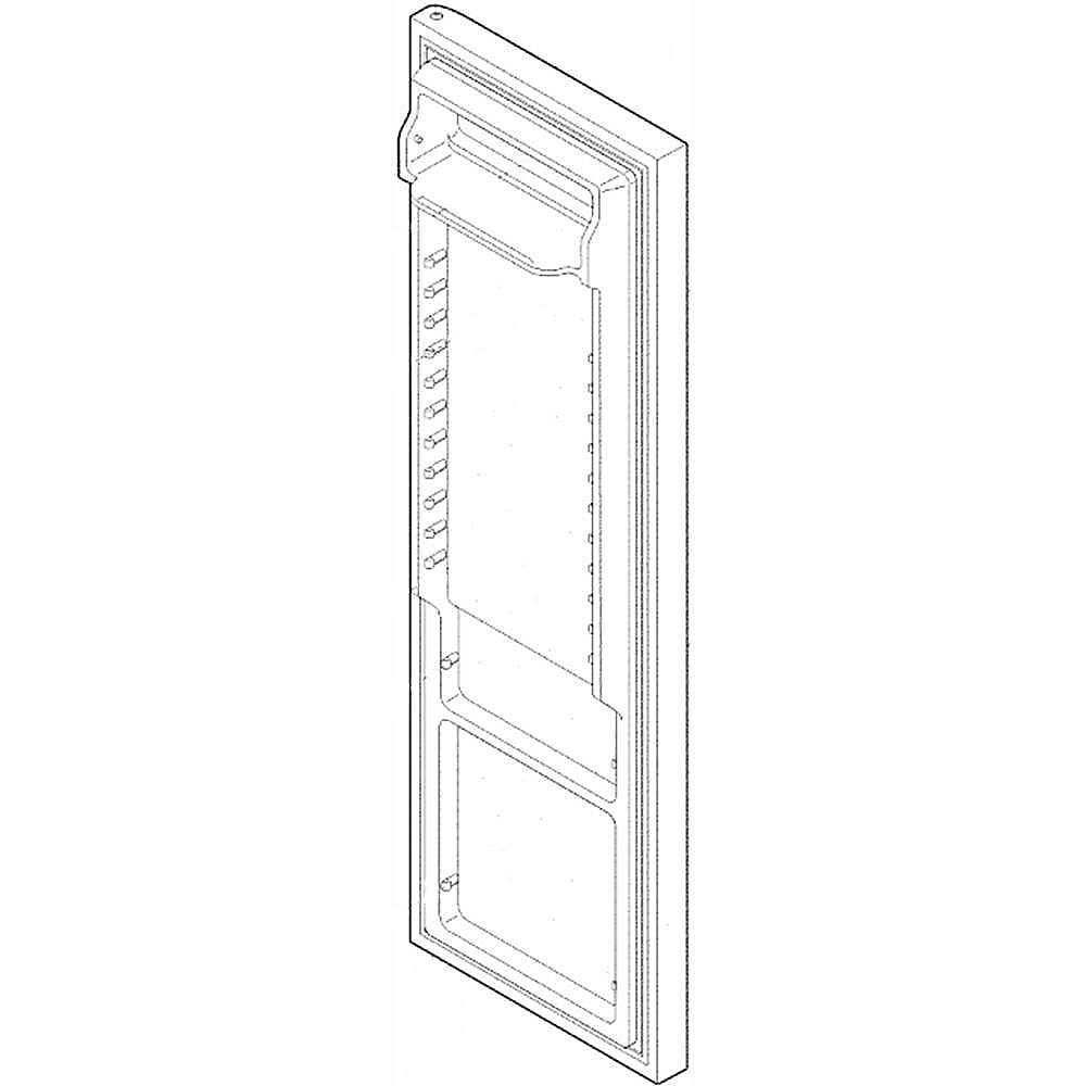 Part #807460157, Refrigerator Door, complete, blk