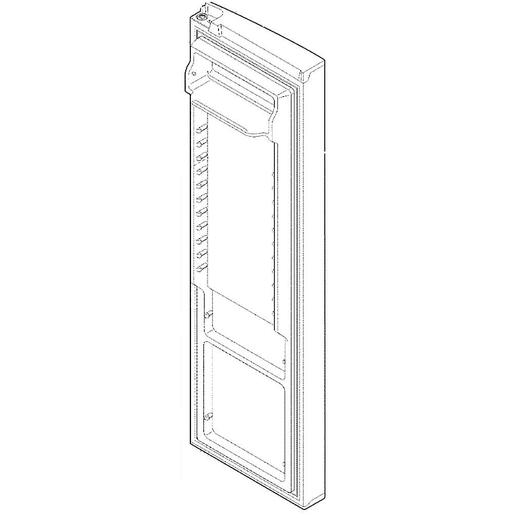 Part #807460166, Door-Refr, black , complete Assy