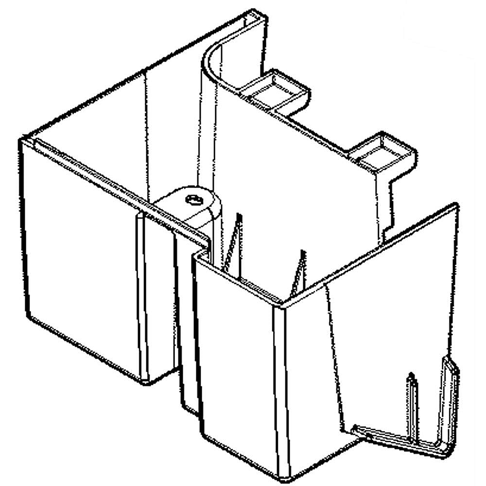 Part #808462601, Refrigerator Wiring Cover / 5.85 x 5.30 x 4.90