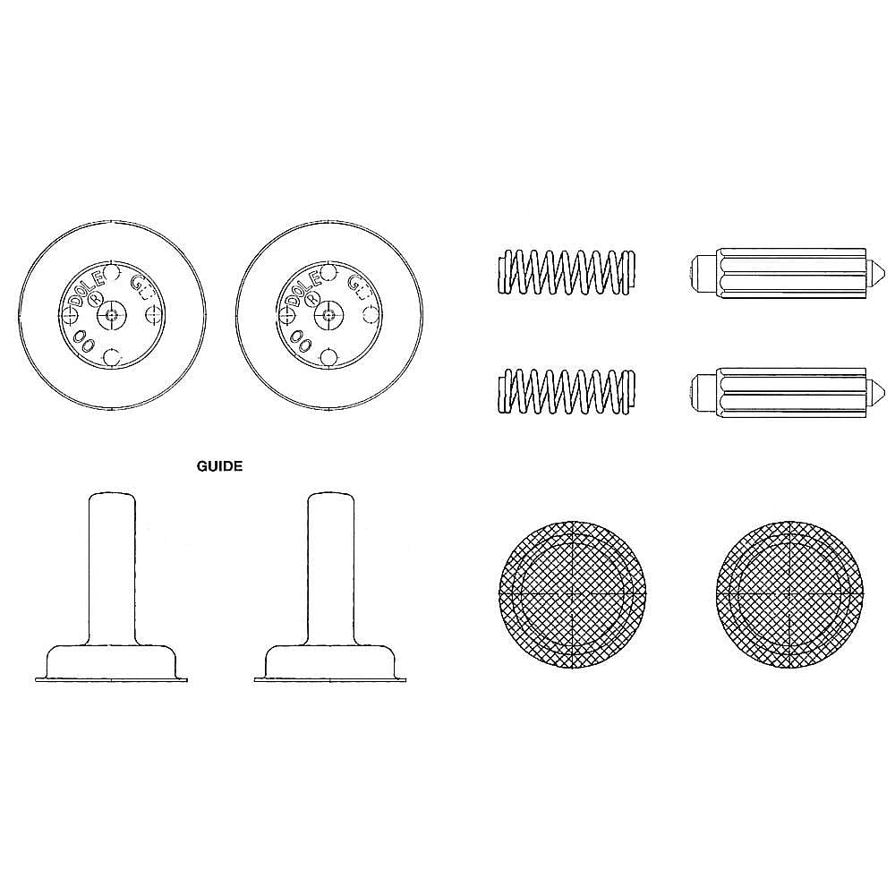 Part #rk1000, Robert Shaw Washer Water Inlet Valve Repair Kit