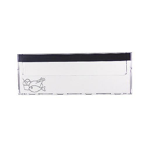 GE Part #4928890500, Blomberg Refrigerator Freezer Stora Drawer Front Cover