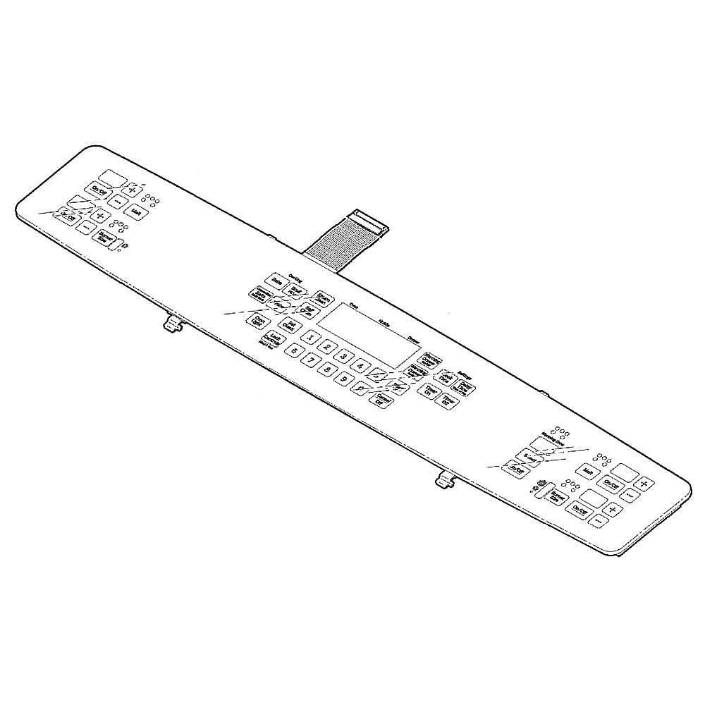 Part #wb27X25715, Range Control Panel Assembly / 33.20 x 10.60 x 4.80
