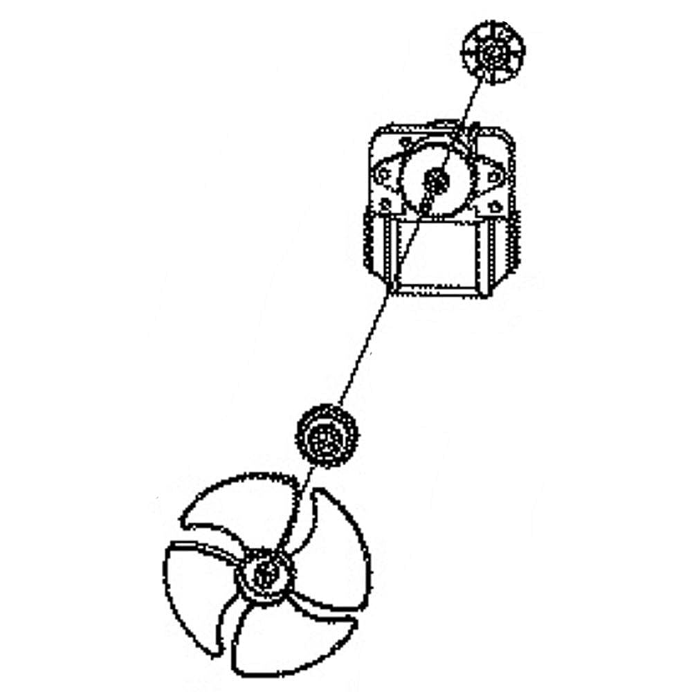 Refrigerator Evaporator Fan Motor and Blade