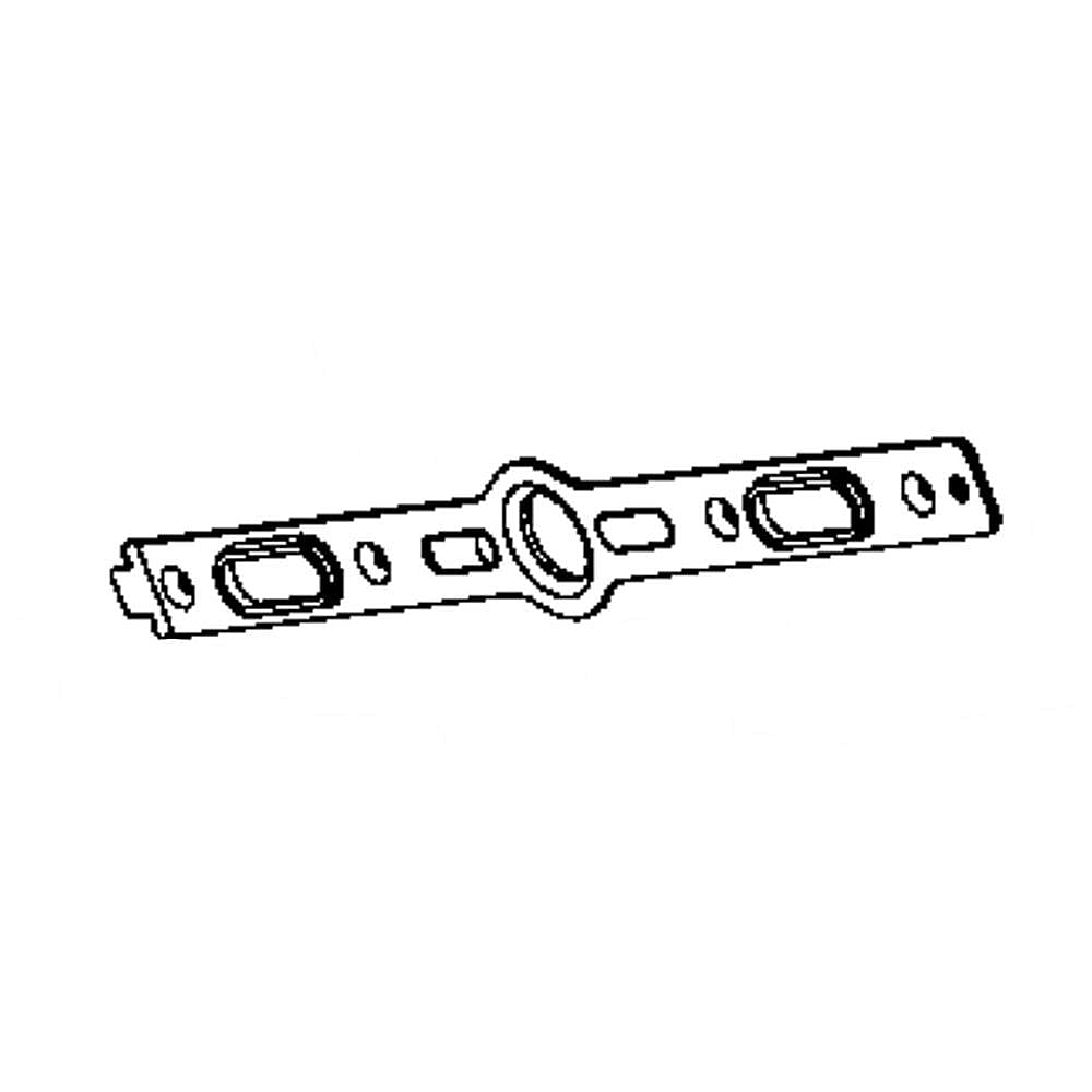 Part #wr02X10593, Ge Profile Refrigerator Condenser Fan Motor Bracket, Rear / 14.00 x 9.50 x 0.30