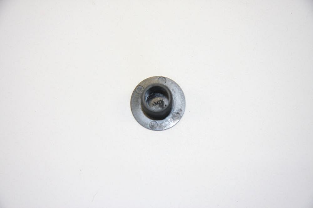 Part #wr02X10934, Refrigerator Freezer Door Hinge Plug (Black) / 6.00 x 6.00 x 0.10