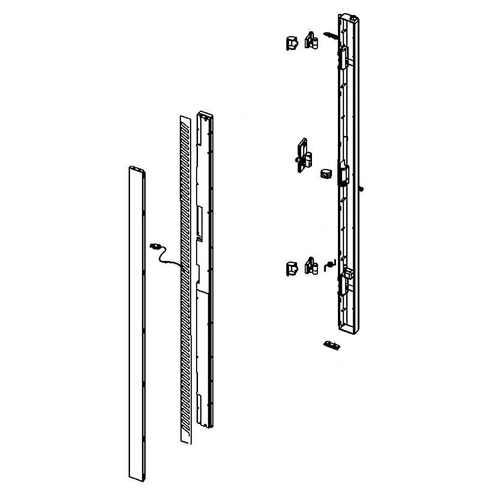 GE Part #wr02X12818, Refrirator Flipper Assembly | 37.80 x 5.00 x 4.40