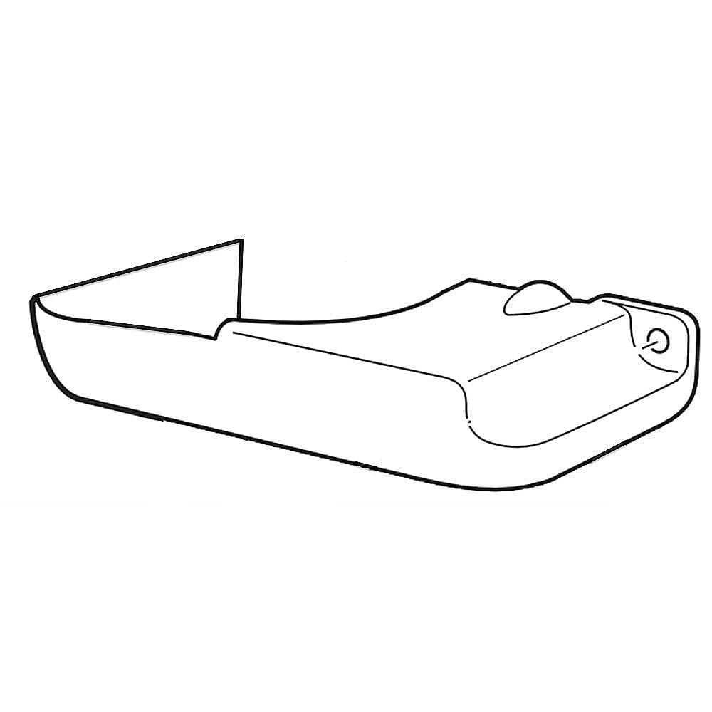 GE Part #wr02X12887, Refrigerator Hin Cover | 8.00 x 7.50 x 1.40