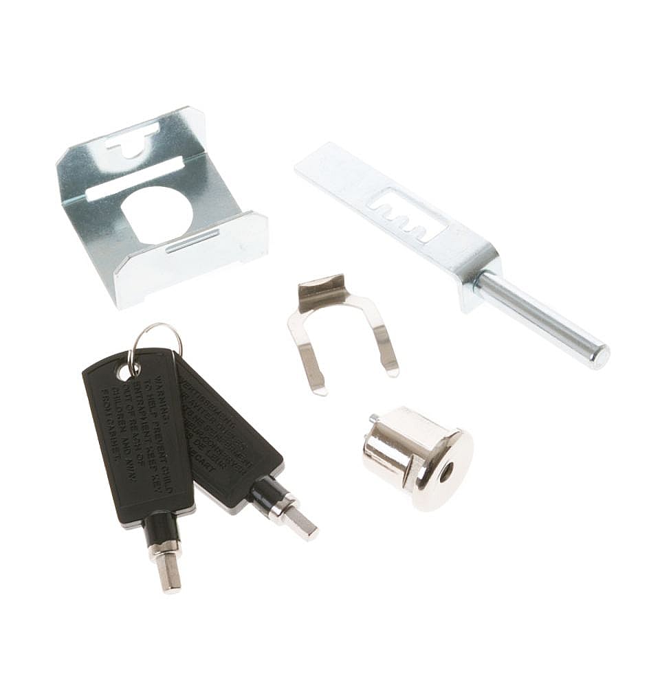 Refrigerator Door Lock and Key Assembly