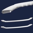 Refrigerator Door Handle (white) for GE ESL25JFXBLB - Part WR12X10813