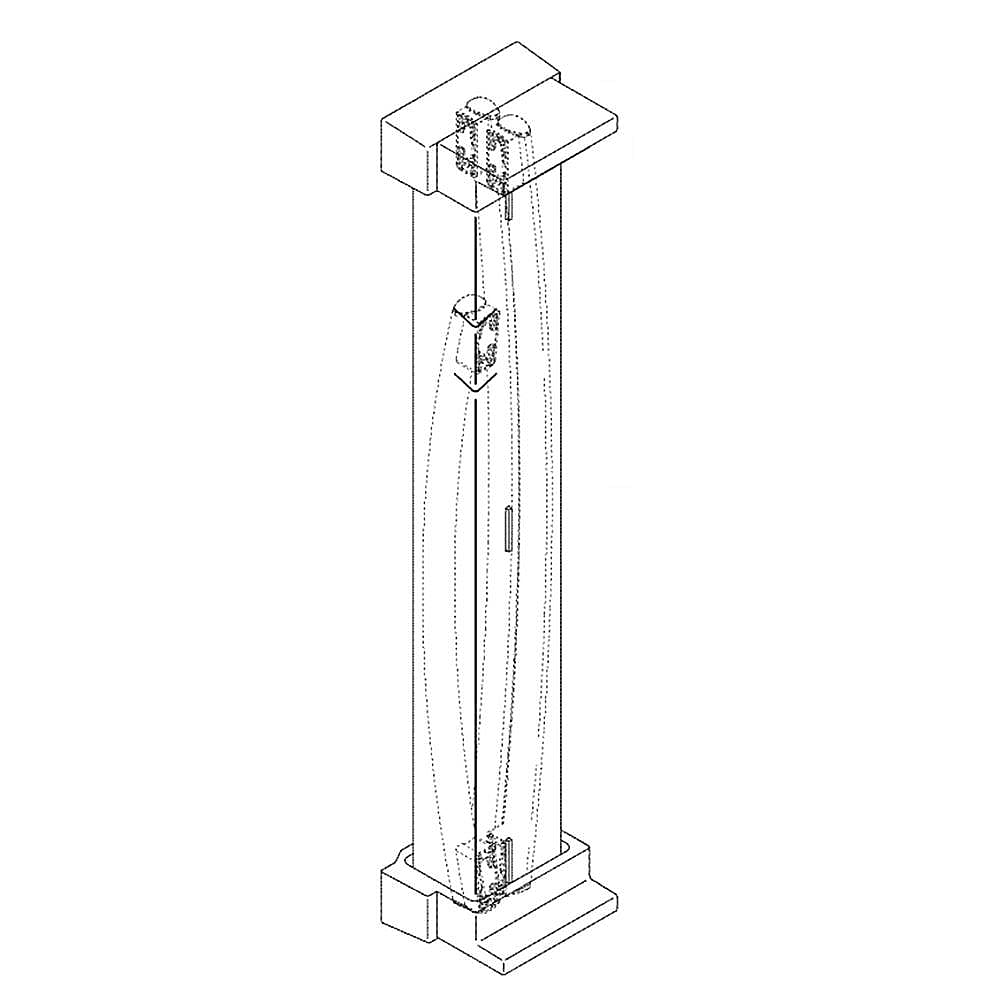 Part #wr12X25626, Refrigerator Door Handle Set (Black) / 35.90 x 4.60 x 3.40