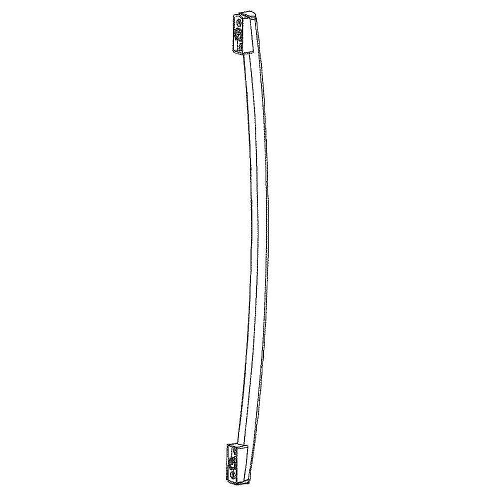 GE Part #wr12X27215, Freezer Door Handle (White) | 38.60 x 3.30 x 3.20